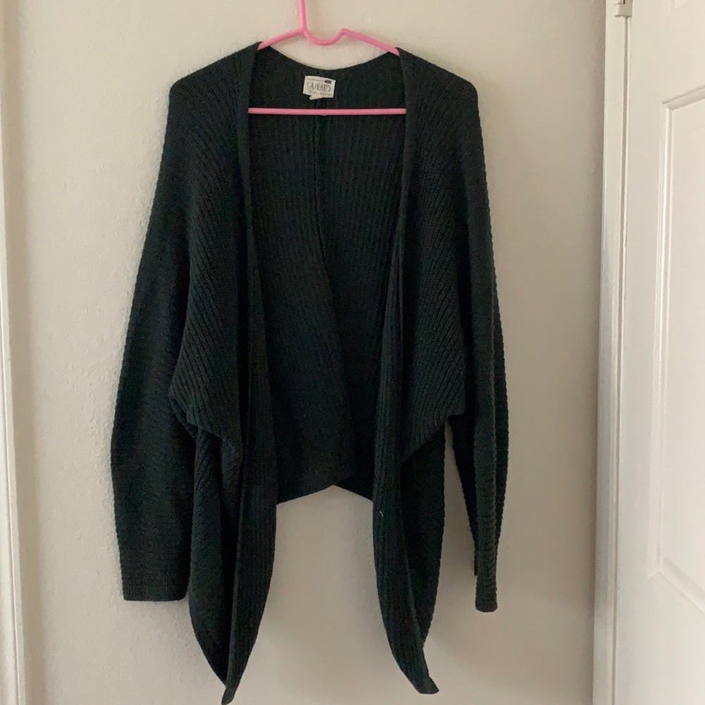 LA Hearts cardigan with drapey front + cocoon arms